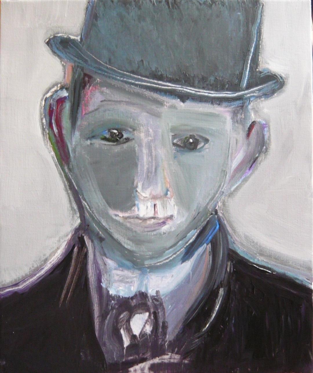 Kafka enfant (acrylique sur toile, 55x46)